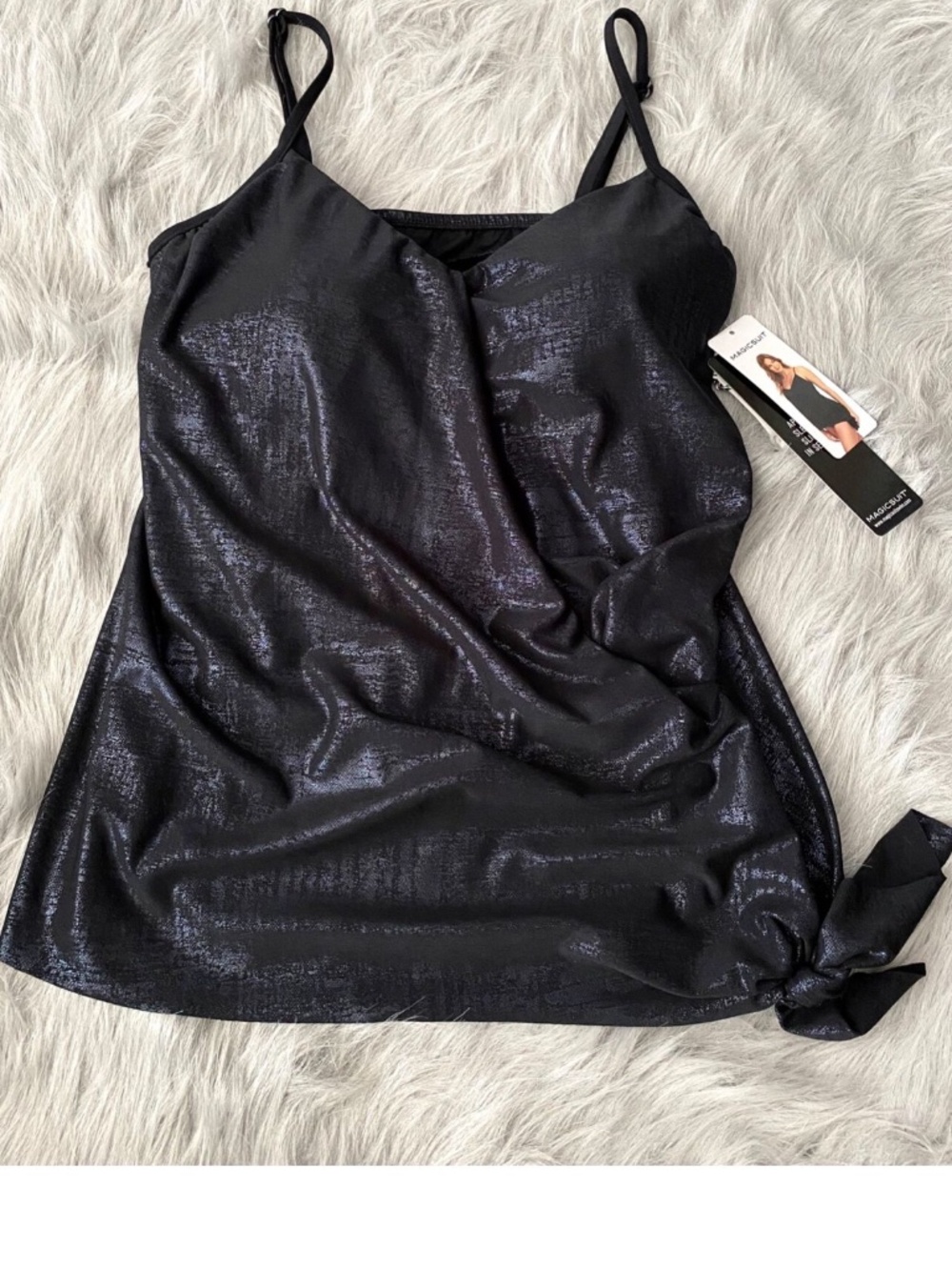 Magicsuit Nwt Black & Blue Indiglow Alex Tankini Swim Bikini Top 8
